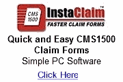 InstaClaim Easy CMS 1500 Claim Form PC Software
