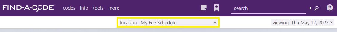 FindACode select the date for viewing data.