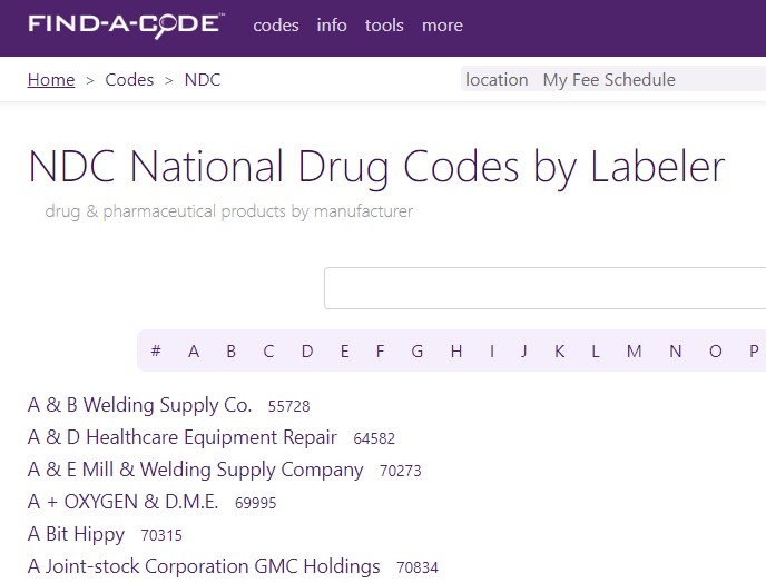 Updated NDC Labelers list page