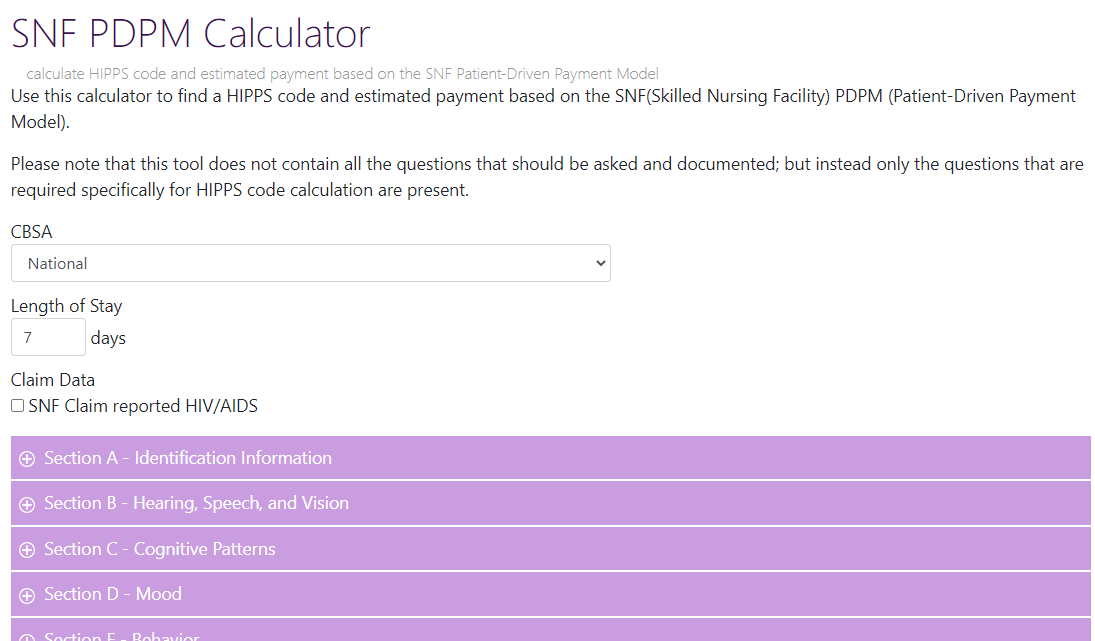 SNF PDPDM Calculator