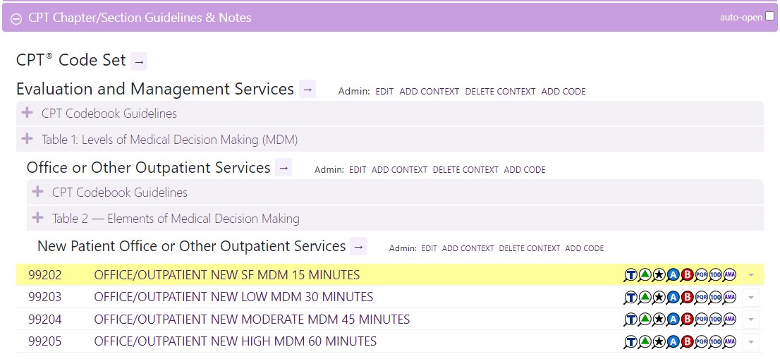 after updates to the code hierarchy section of the Code details pages