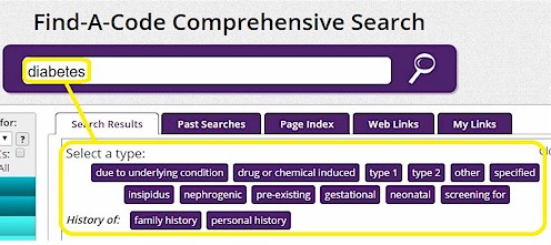 Click the drill-down buttons to refine your search Screen image of Click-A-Search showing drill-down buttons