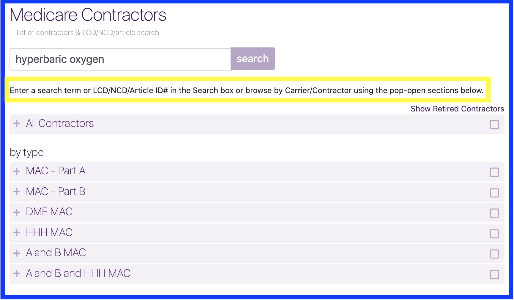 LCD Search Tool