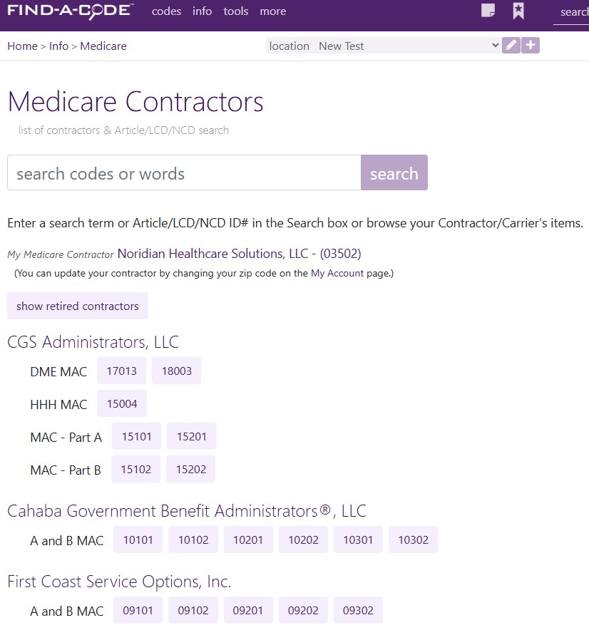 medicare contractors articles and lcds