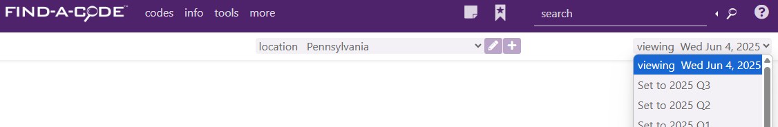 date selection drop-down