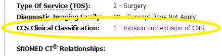 CCS Codes - Clinical Classification Codes - 1