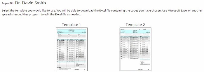 Medical SuperBill builder tool